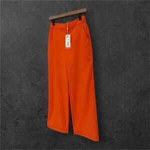 Endless Rose Orange Wide Leg High Waisted Palazzo Pants Trousers Size 0 NWT